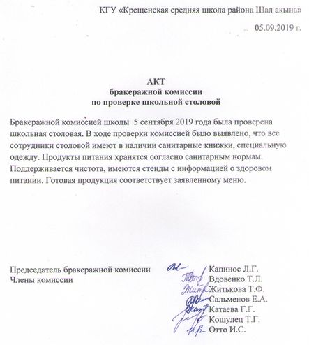 Школьное питание