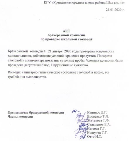 Школьное питание